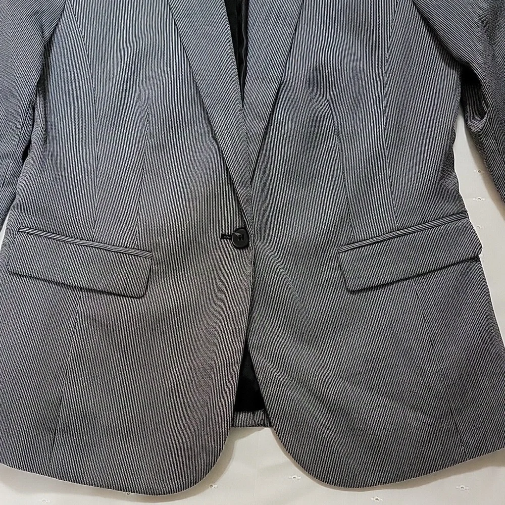 Worthington‎ Womens Black White Chain Blazer Jacket Size 8 New 830-4006 0059